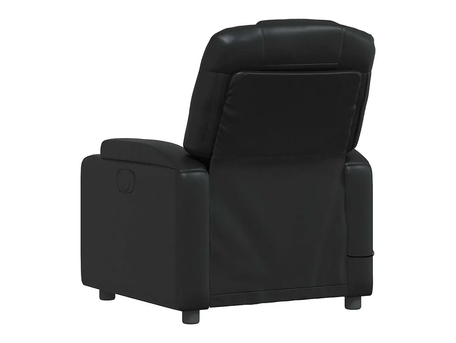 vidaxl Poltrona de massagens reclinável couro artificial^ Poltrona