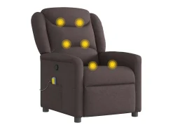 Poltrona| Poltrona de massagens reclinável tecido -escuro SHL606234 Castanho