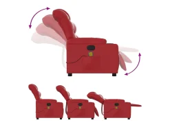 Poltrona* Poltrona de massagens reclinável couro artificial SHL808707 Vermelho