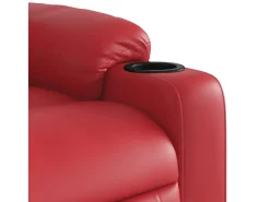 Poltrona* Poltrona de massagens reclinável couro artificial SHL808707 Vermelho