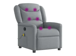 Online Poltrona de massagens reclinável tecido -claro SHL301988 Cinzento