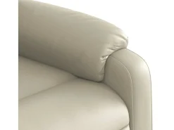 Best Poltrona de massagens reclinável couro artificial cor SHL851040 Creme