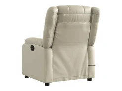 Best Poltrona de massagens reclinável couro artificial cor SHL851040 Creme