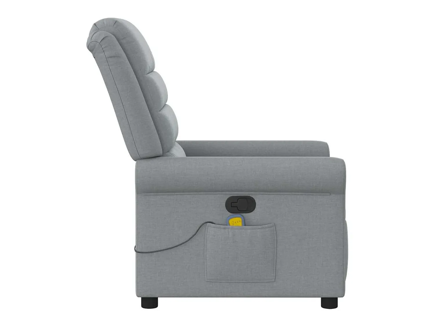 Poltrona de massagens reclinável tecido -claro SHL94692^ Poltrona