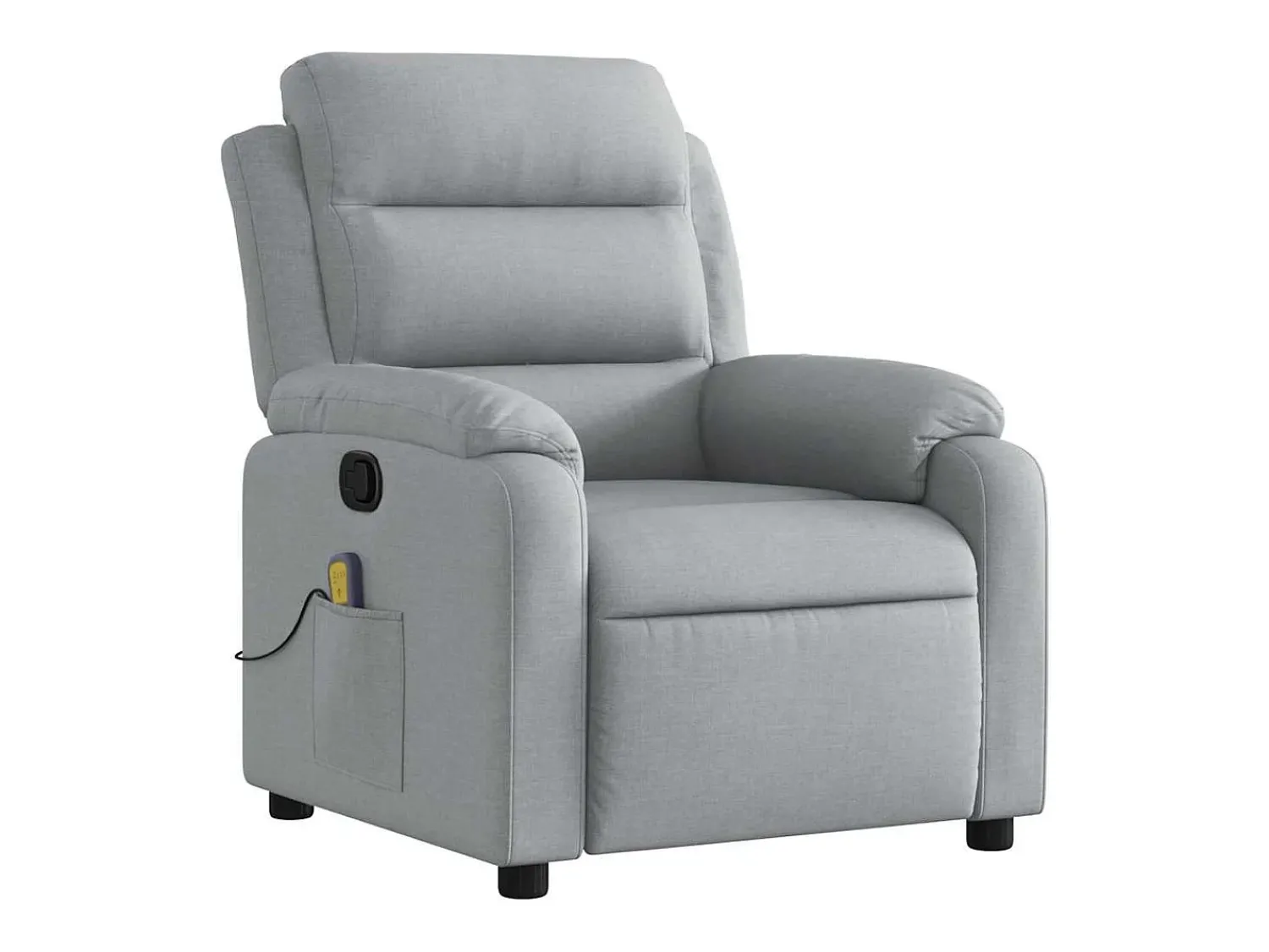 Hot Poltrona de massagens reclinável tecido -claro SHL740415 Cinzento