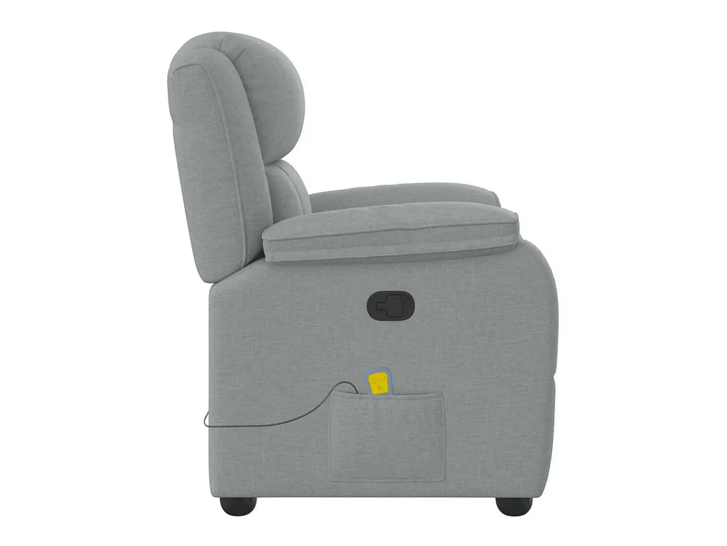 Poltrona|vidaxl Poltrona de massagens reclinável tecido -claro Cinzento