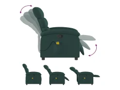 Poltrona| Poltrona de massagens reclinável tecido verde-escuro SHL233845 Verde pinho