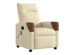 Outlet Poltrona de massagens reclinável elétrica tecido SHL7217 Creme