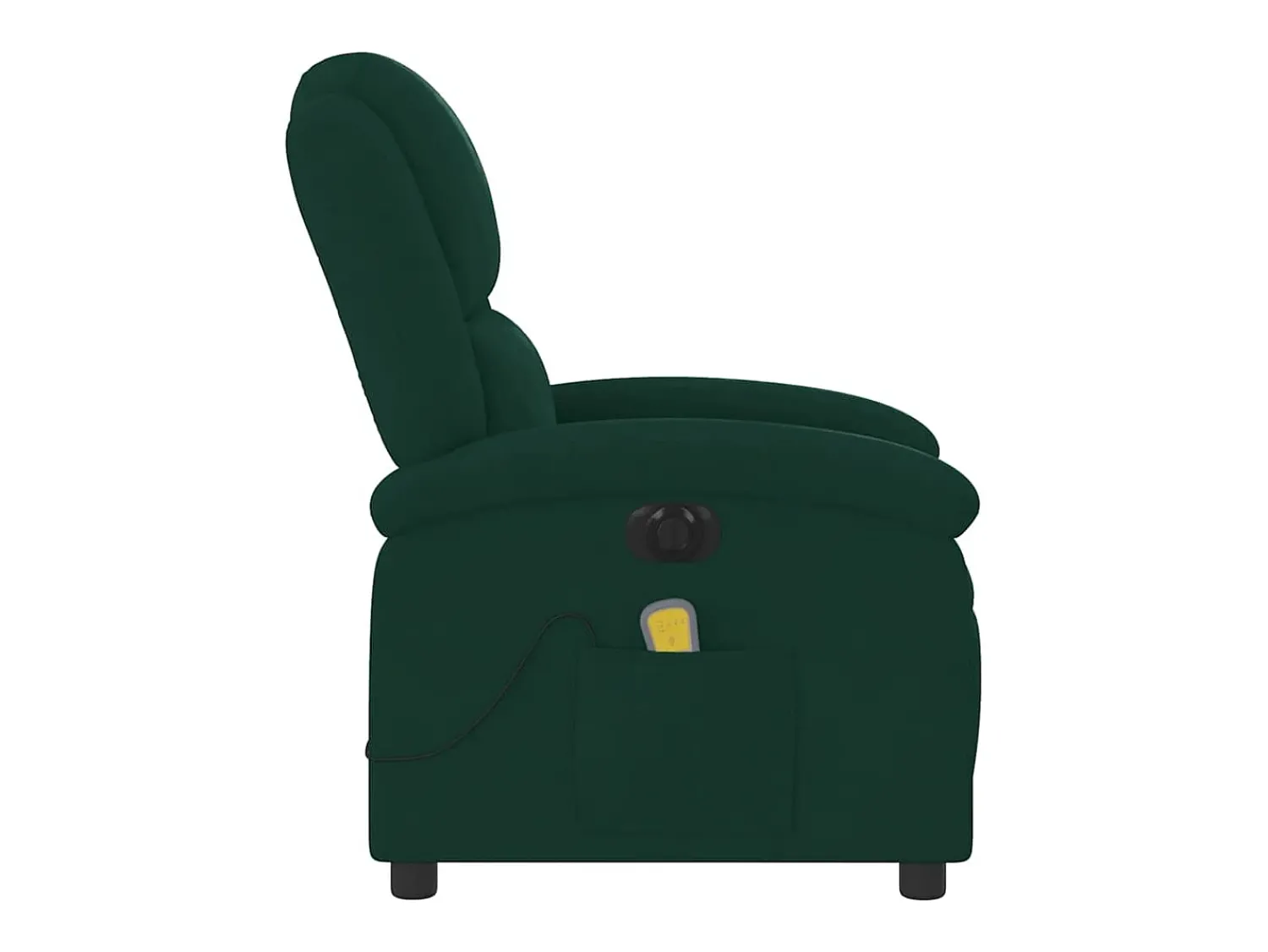 vidaxl Poltrona de massagens reclinável elétrica veludo -escuro^ Poltrona