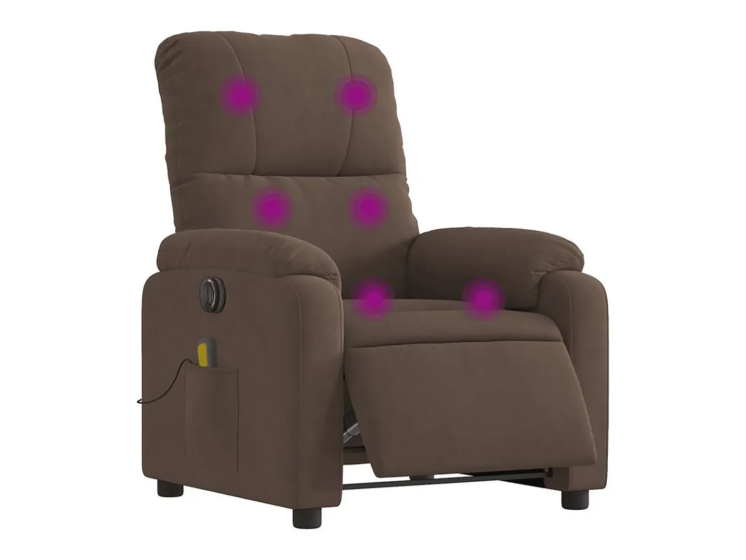 Poltrona de massagens reclinável elétrica microfibra SHL366497^ Poltrona
