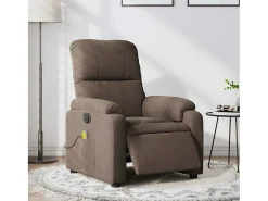 Poltrona de massagens reclinável elétrica microfibra SHL366497^ Poltrona