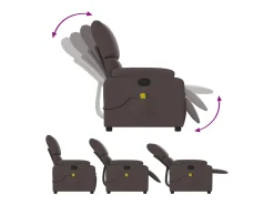 Poltrona* Poltrona de massagens reclinável tecido -escuro SHL861238 Castanho