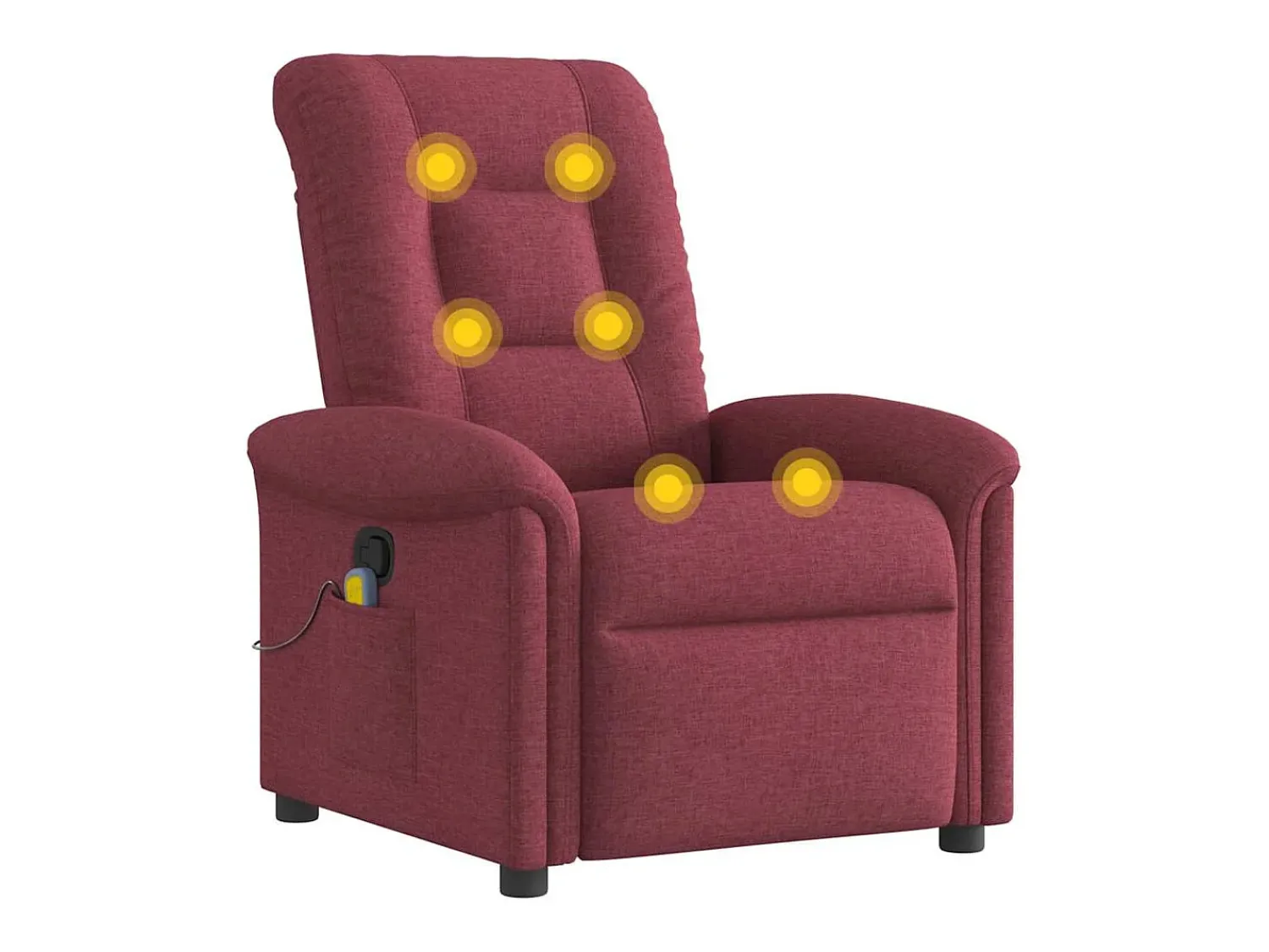Poltrona* Poltrona de massagens reclinável tecido tinto SHL948130 Vermelho