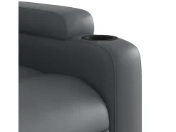 Poltrona| Poltrona de massagens reclinável couro artificial SHL20407 Cinzento