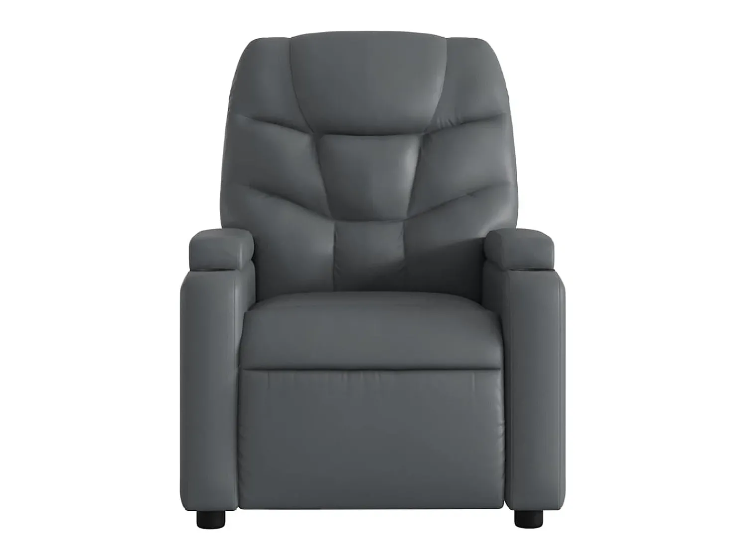 Poltrona| Poltrona de massagens reclinável couro artificial SHL20407 Cinzento