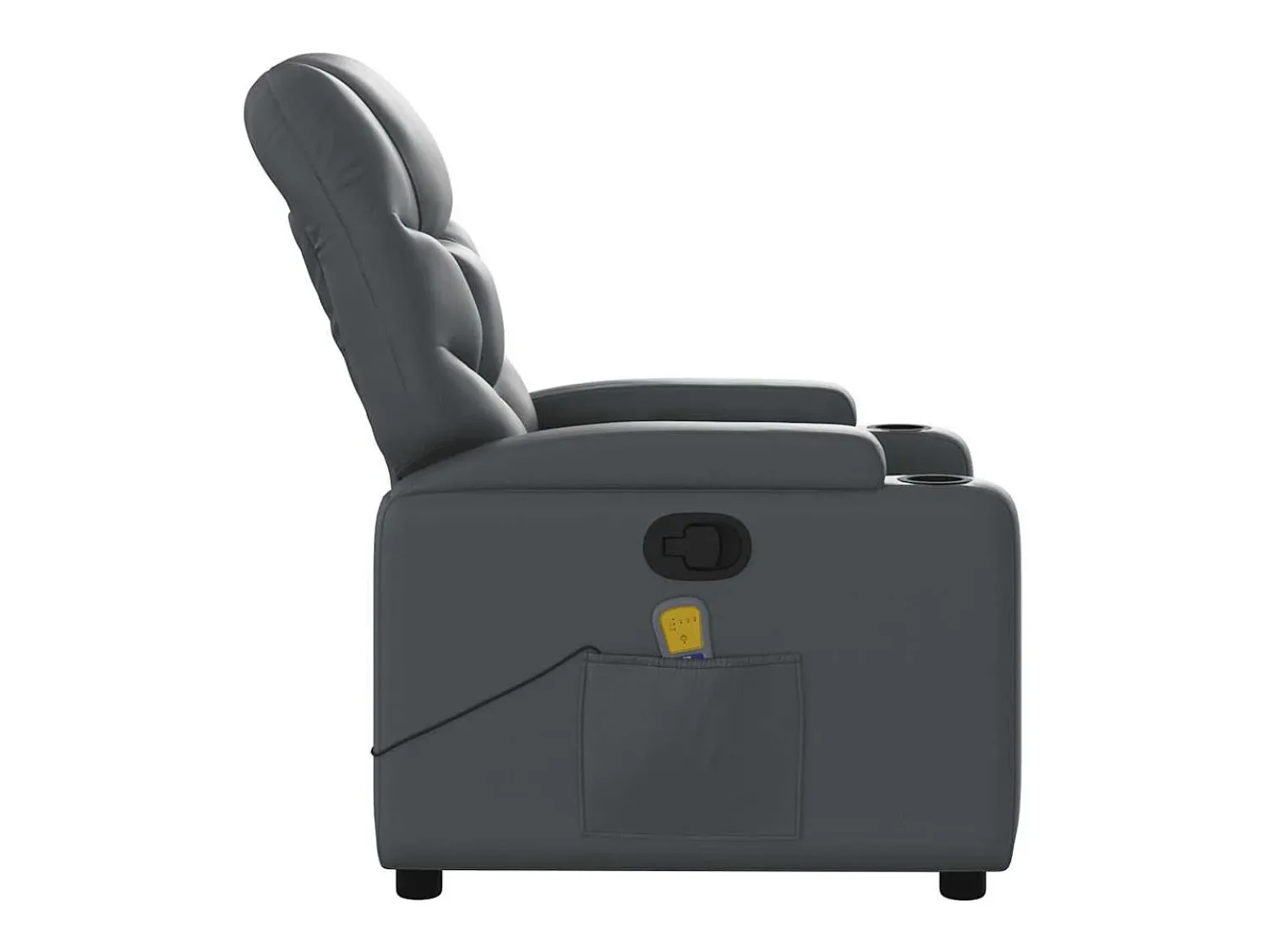 Poltrona| Poltrona de massagens reclinável couro artificial SHL20407 Cinzento