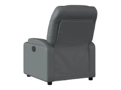 Poltrona| Poltrona de massagens reclinável couro artificial SHL20407 Cinzento