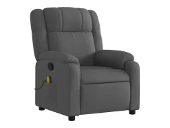 Poltrona|vidaxl Poltrona de massagens reclinável tecido -escuro Cinzento