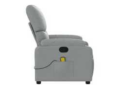 Hot Poltrona de massagens reclinável tecido -claro SHL172766 Cinzento