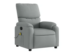 Hot Poltrona de massagens reclinável tecido -claro SHL172766 Cinzento