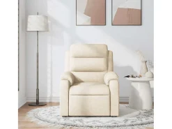 Poltrona| Poltrona de massagens reclinável tecido cor SHL553285 Creme