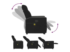 Poltrona* Poltrona de massagens reclinável elevatória tecido SHL711830 Preto