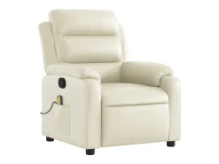 Clearance Poltrona de massagens reclinável couro artificial cor PT523231 Creme