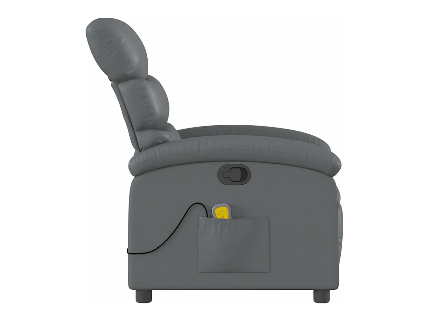 vidaxl Poltrona de massagens reclinável couro artificial^ Poltrona