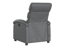 vidaxl Poltrona de massagens reclinável couro artificial^ Poltrona