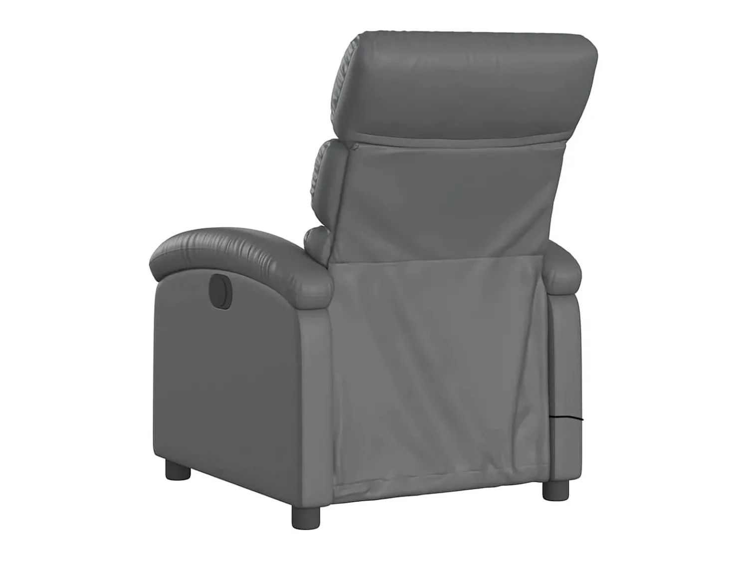 vidaxl Poltrona de massagens reclinável couro artificial^ Poltrona