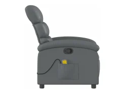 vidaxl Poltrona de massagens reclinável couro artificial^ Poltrona