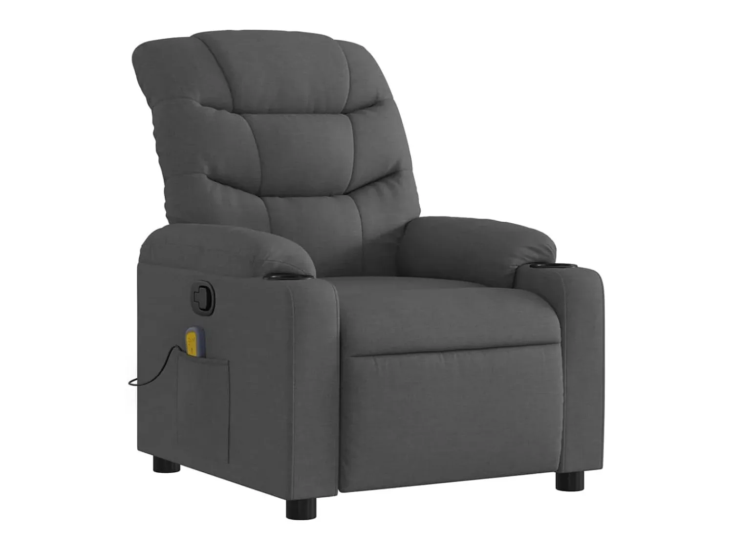 Poltrona* Poltrona de massagens reclinável tecido cinzento-escuro SHL41942 Cinza antracite