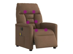 Poltrona* Poltrona de massagens reclinável elétrica tecido SHL774796 Castanho