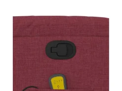 Poltrona de massagens reclinável tecido tinto SHL920074 Vermelho