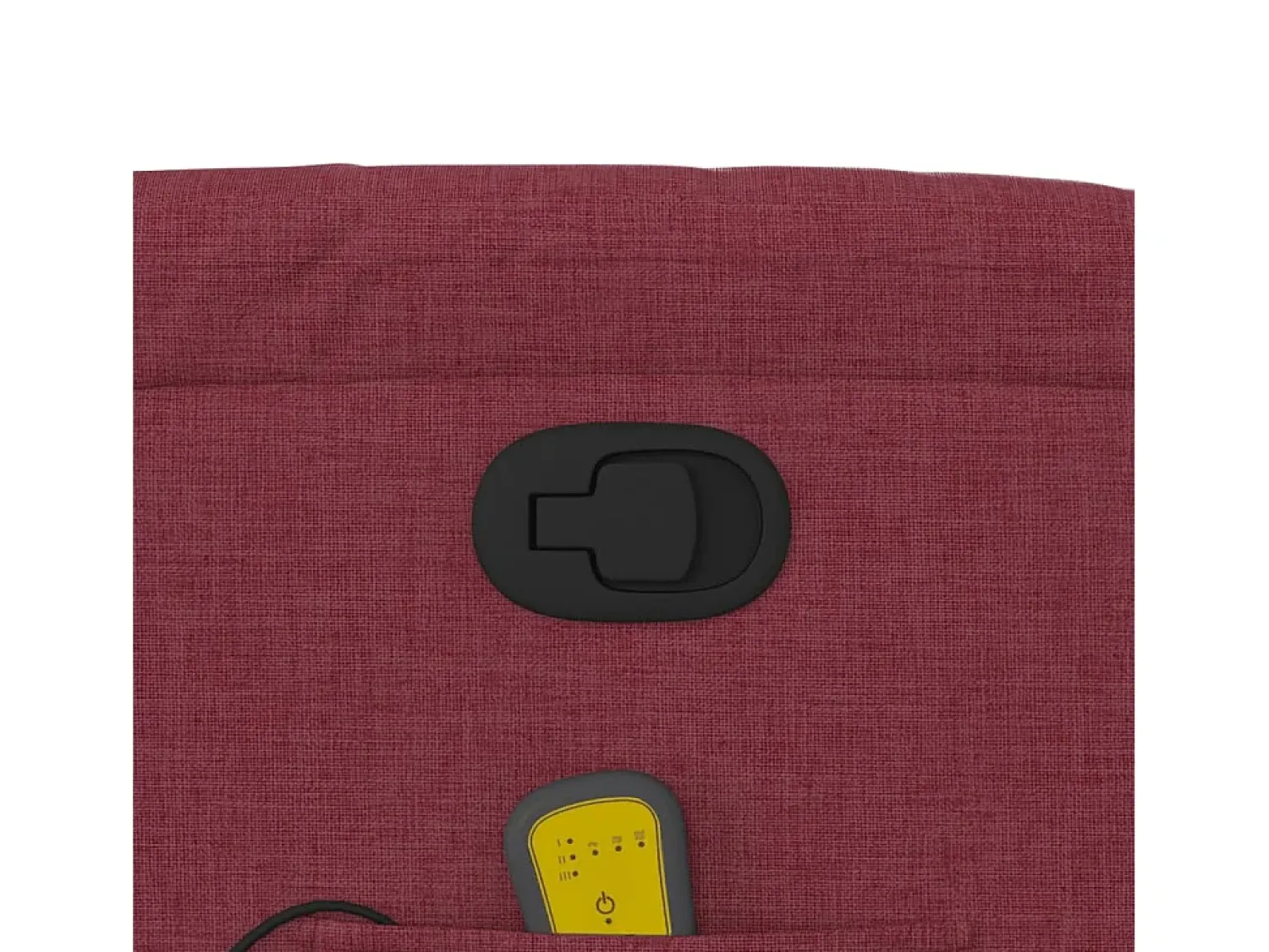 Poltrona de massagens reclinável tecido tinto SHL920074 Vermelho