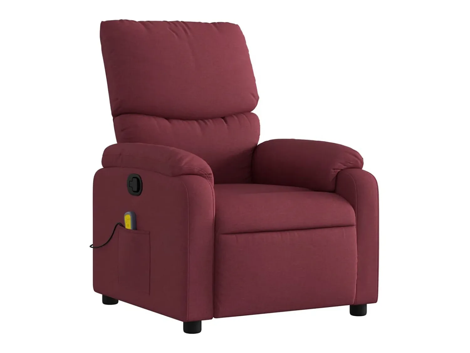 Poltrona de massagens reclinável tecido tinto SHL920074 Vermelho