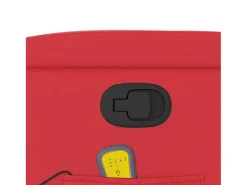 Discount Poltrona de massagens reclinável couro artificial SHL172234 Vermelho