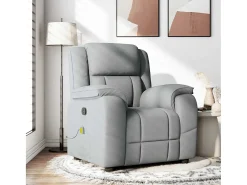 Poltrona* Poltrona de massagens reclinável tecido -claro SHL430608 Cinzento