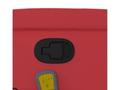 Poltrona de massagens reclinável couro artificial SHL693596 Vermelho
