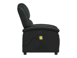 vidaxl Poltrona de massagens reclinável couro artificial^ Poltrona