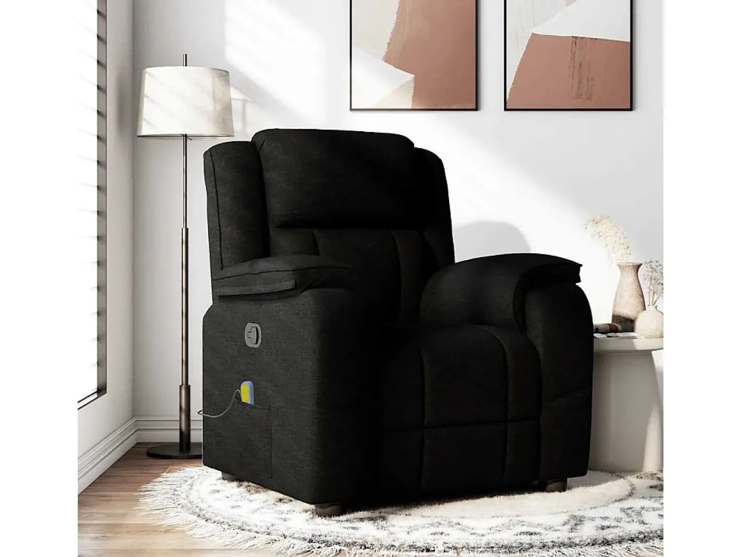 Poltrona de massagens reclinável tecido SHL602894^ Poltrona