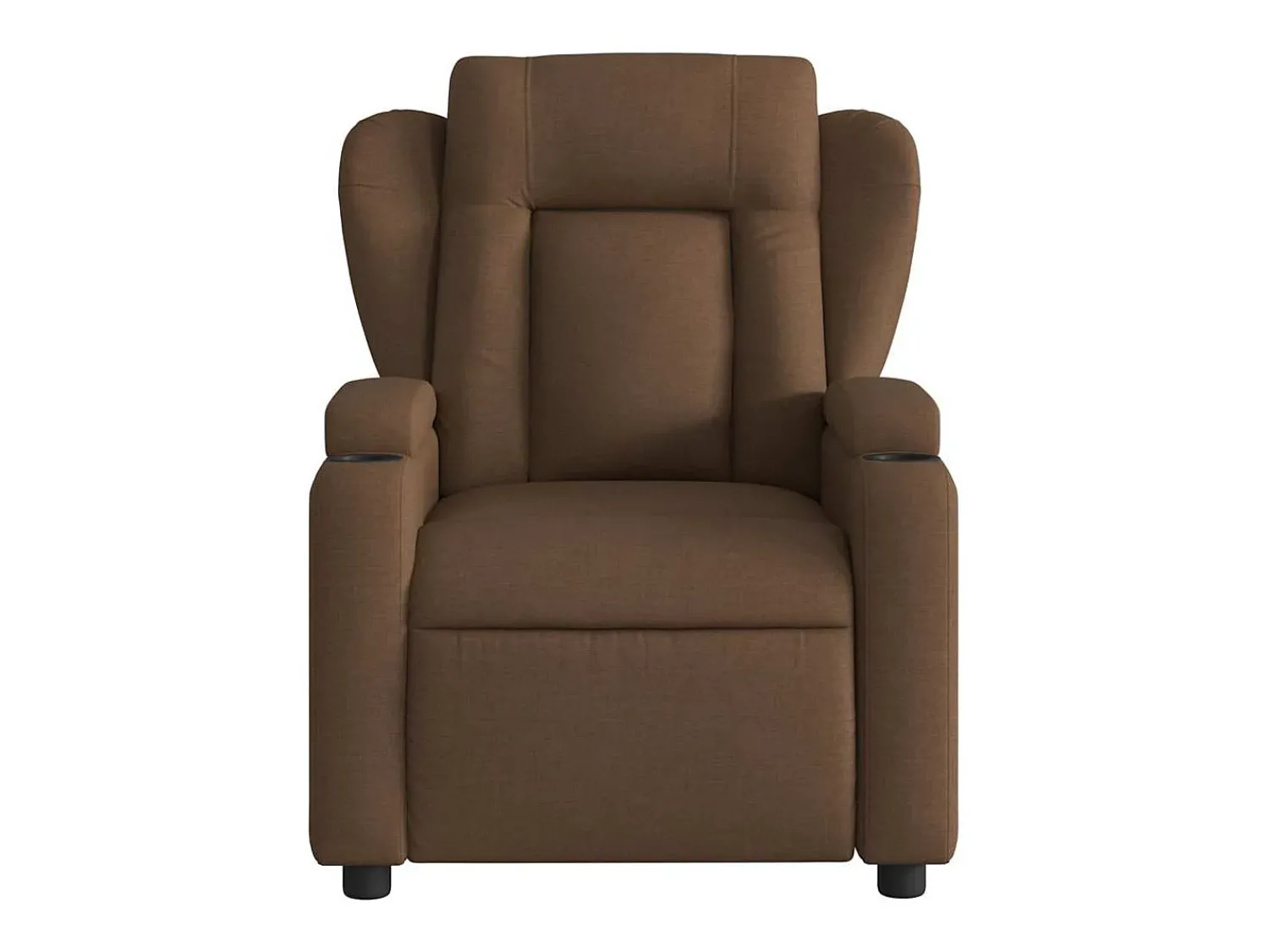 Hot Poltrona de massagens reclinável elétrica tecido SHL796538 Castanho