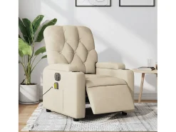 Poltrona| Poltrona de massagens reclinável elétrica tecido SHL216493 Creme