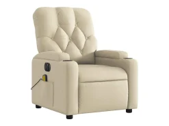 Poltrona| Poltrona de massagens reclinável elétrica tecido SHL216493 Creme