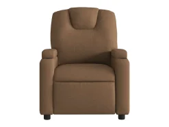 Hot Poltrona de massagens reclinável elétrica tecido SHL870401 Castanho