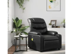 Poltrona| Poltrona de massagens reclinável couro artificial SHL949238 Preto
