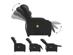 Poltrona| Poltrona de massagens reclinável couro artificial SHL949238 Preto