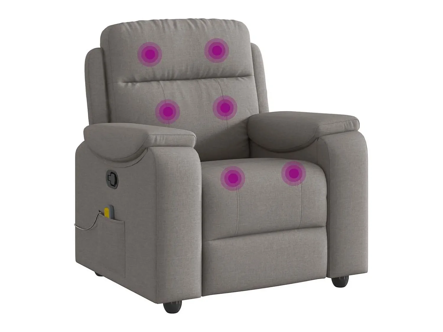 Sale Poltrona de massagens reclinável tecido cinzento-acastanhado SHL407613 Taupe