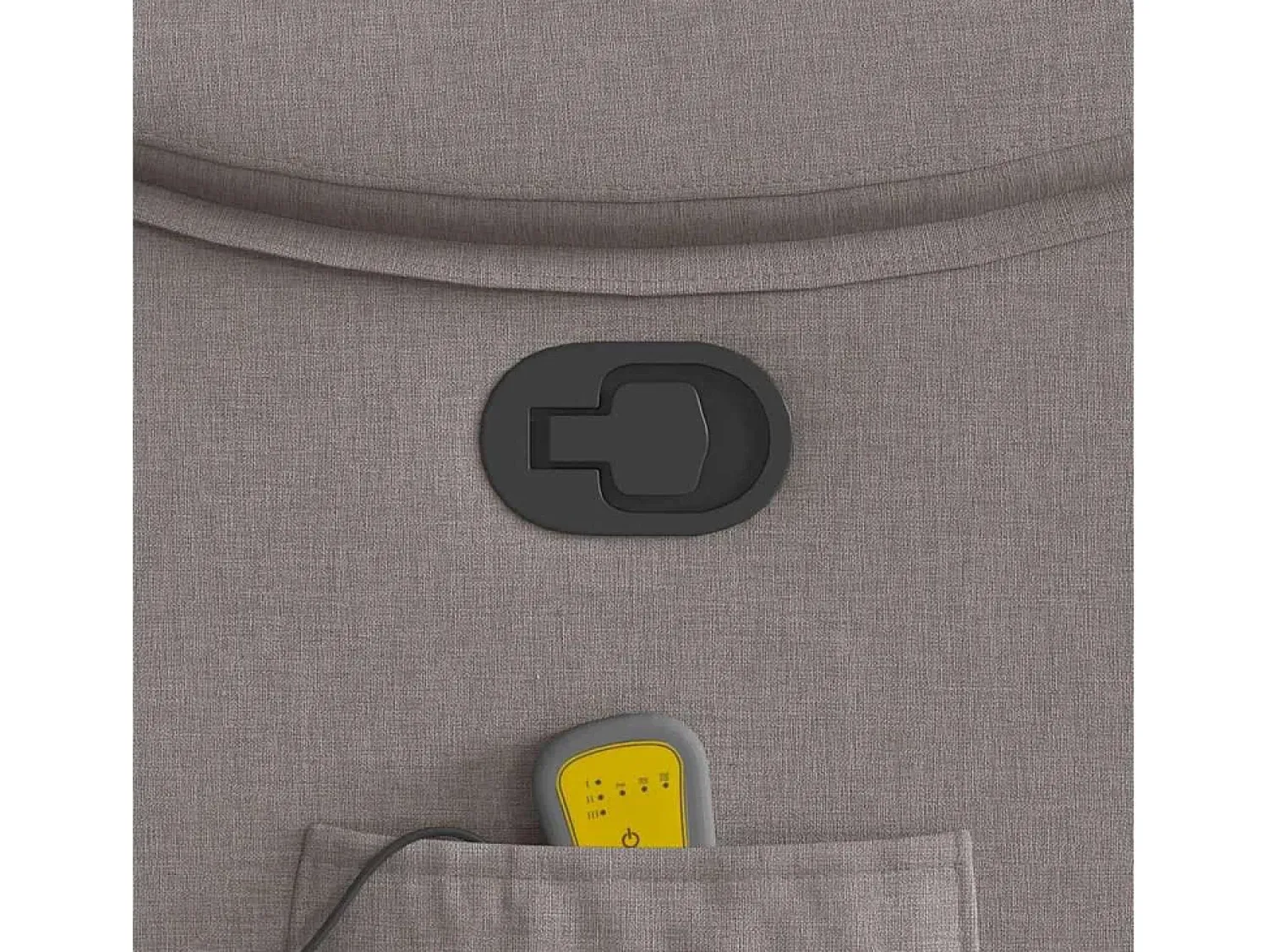 Sale Poltrona de massagens reclinável tecido cinzento-acastanhado SHL407613 Taupe