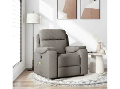 Sale Poltrona de massagens reclinável tecido cinzento-acastanhado SHL407613 Taupe